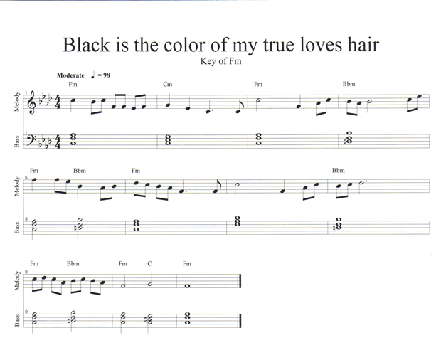 Section 4 Black Is The Color Of My True Love S Hair