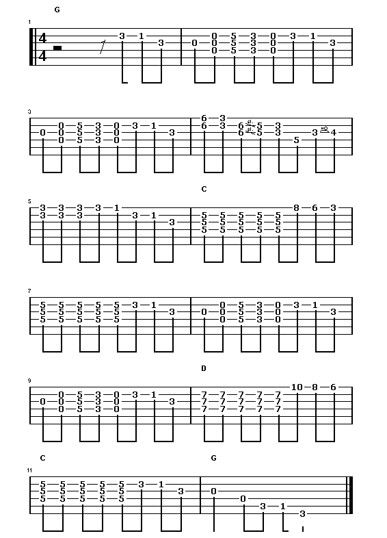 Section 6: G Blues